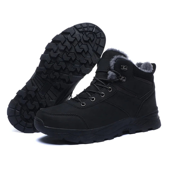 Robuste, warme Unisex Winterstiefel mit wasserdichtem Obermaterial und rutschfester Sohle für sicheren Halt auf Schnee & Eis.