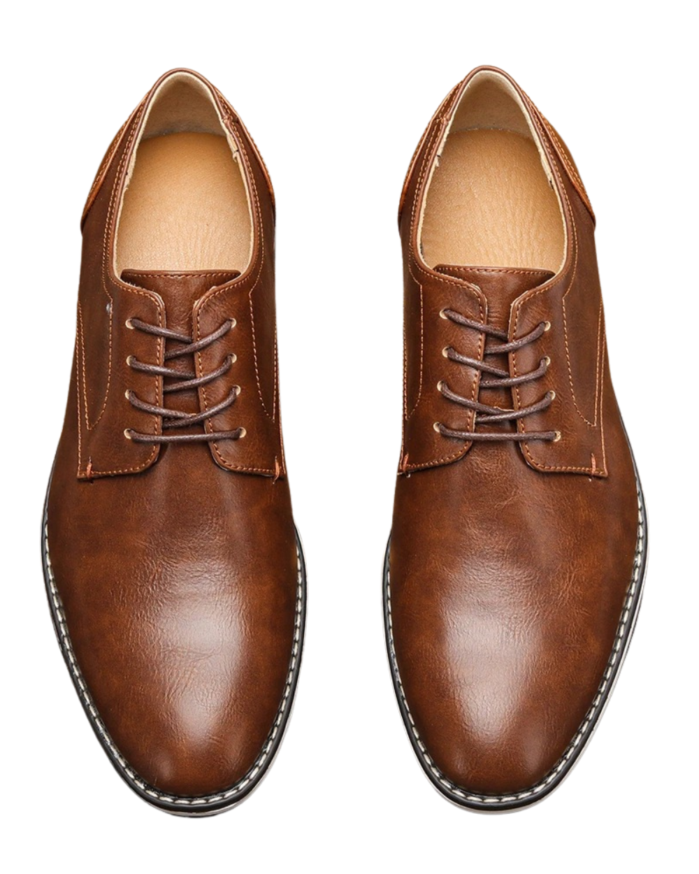 Bequeme, klassische Herren Lederschuhe in Braun, ideal für lange Bürotage.