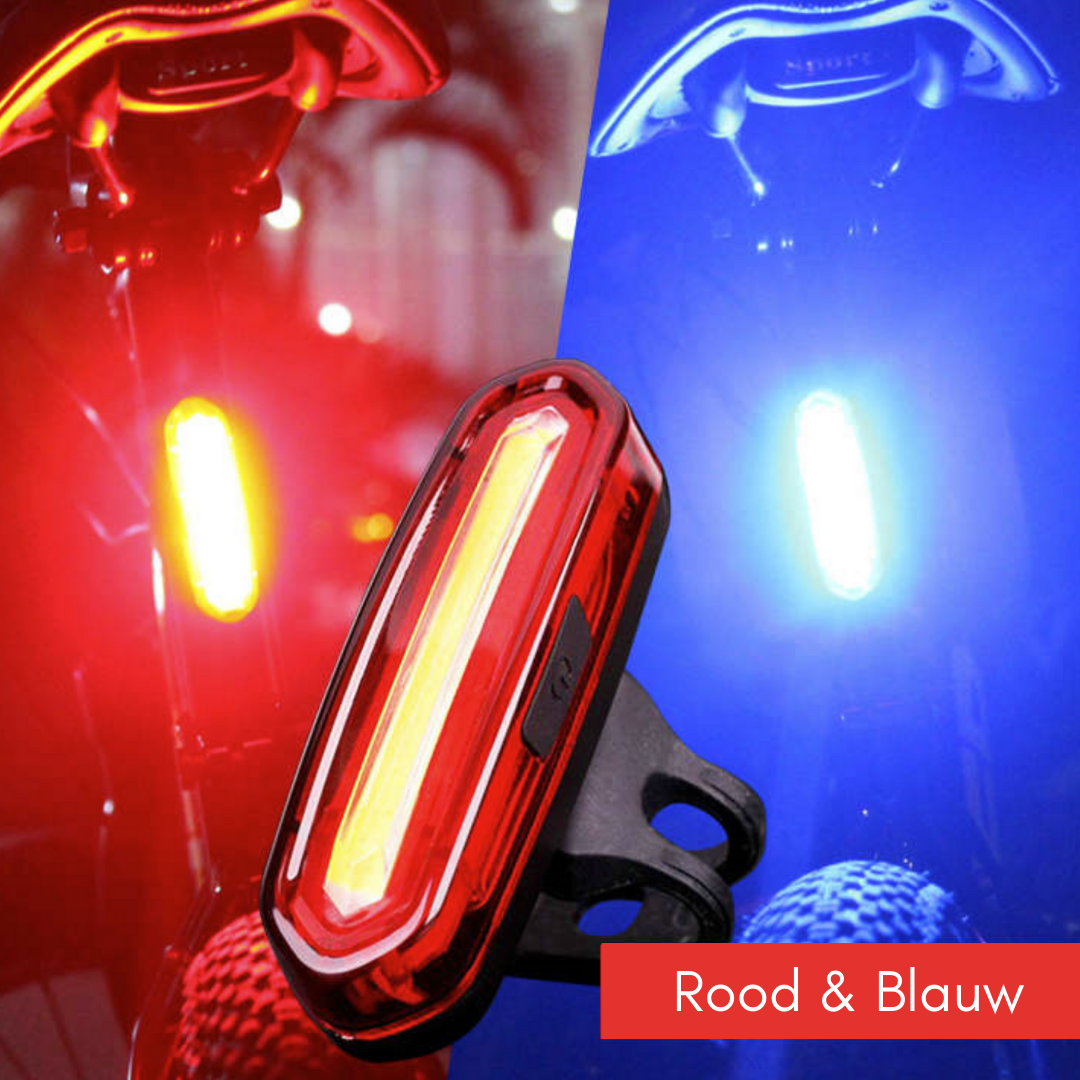 "USB aufladbares, wetterfestes LED Fahrradlicht, 360° drehbar, mit verstellbarem, breitem Lichtstrahl für optimale Sicht."