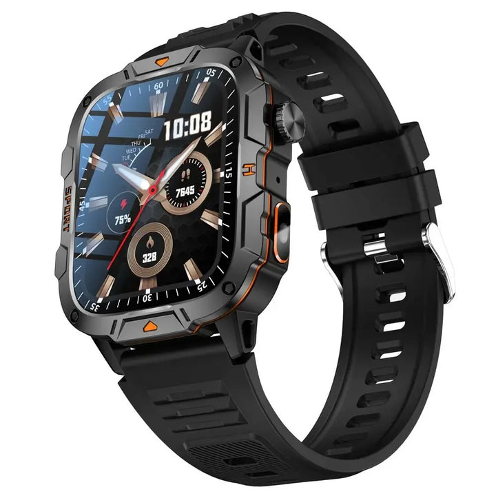 Robuste Bluetooth-Smartwatch mit Gesundheitsmonitoring & IP68-Schutz