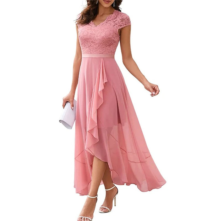 Damen Midi Hochzeitsgastkleid Stickerei – Eleganter Look