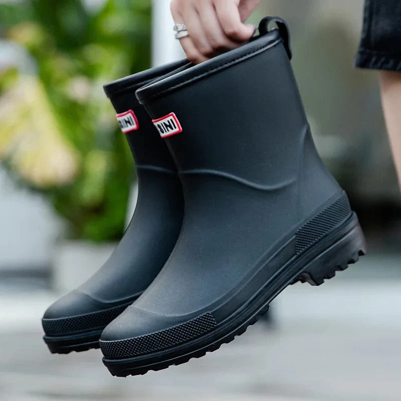 Damen Regenstiefel mit niedrigem Absatz