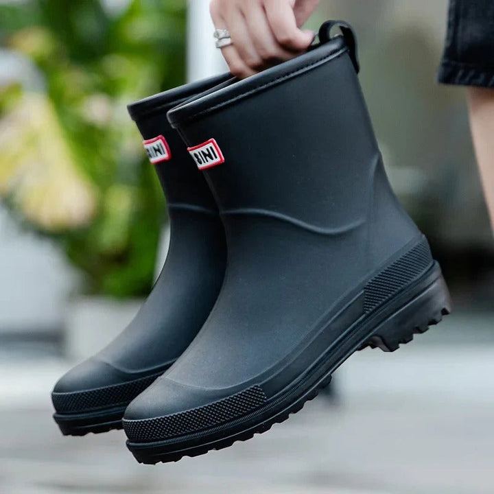 Damen Regenstiefel mit niedrigem Absatz