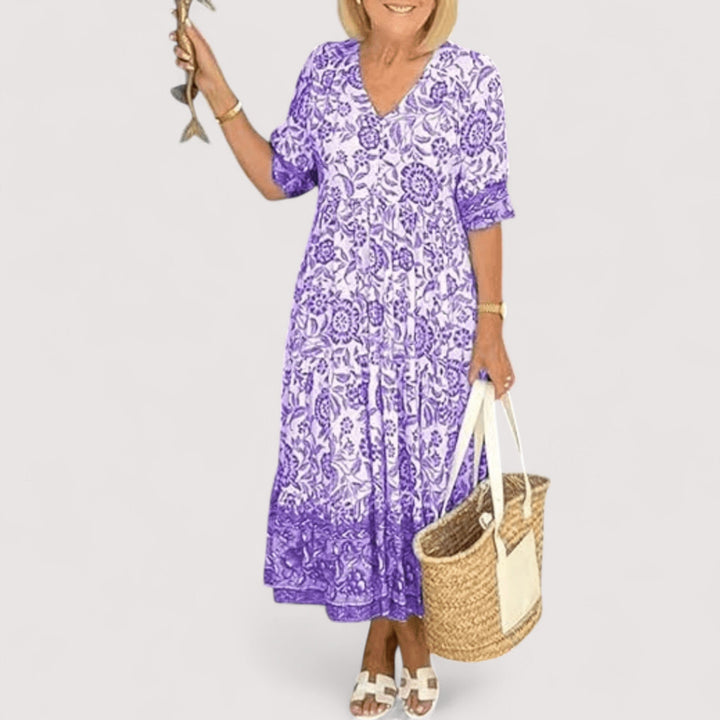 Damen Sommerkleid in Lila Farbvariante