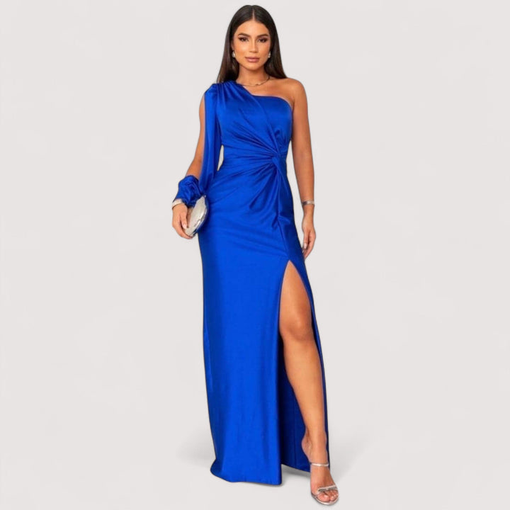 Elegantes Damen Abendkleid in Maxi-Länge mit verführerischem Schlitz