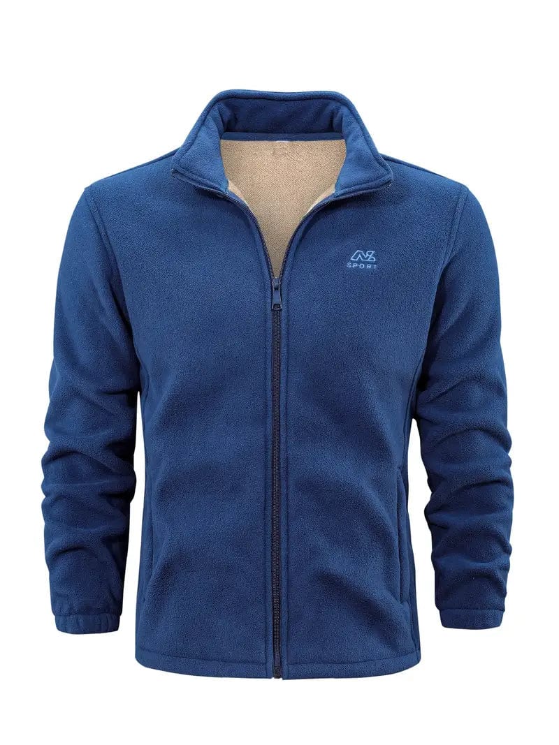 Robuste Herren Fleecejacke mit Reißverschluss, ideal für den Alltag und Reisen. Wärmend und pflegeleicht.