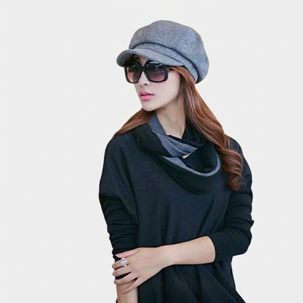 Warme Baumwoll-Ballonmütze im Vintage-Design, Unisex-Winteraccessoire