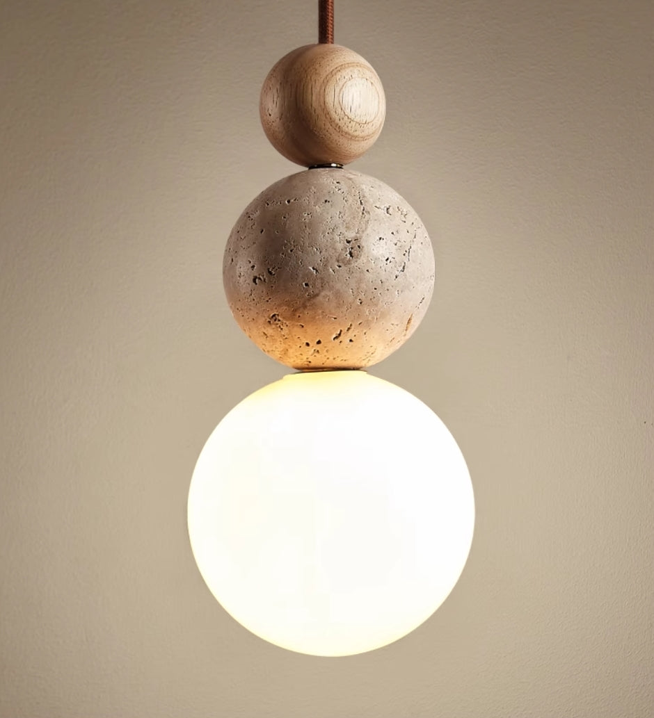 Moderne Travertin Pendelleuchte für Esszimmer