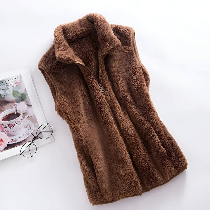 Damen Fleece Weste, atmungsaktiv und gemütlich, für entspannte Stunden und aktive Tage.
