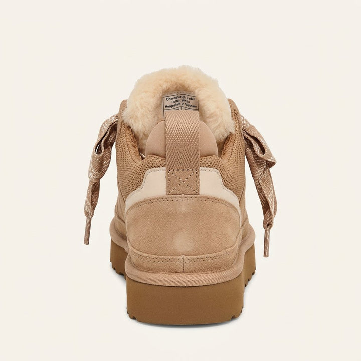Stylische Wildlederstiefel für Damen, wasserabweisend, mit Profilsohle für den Winter