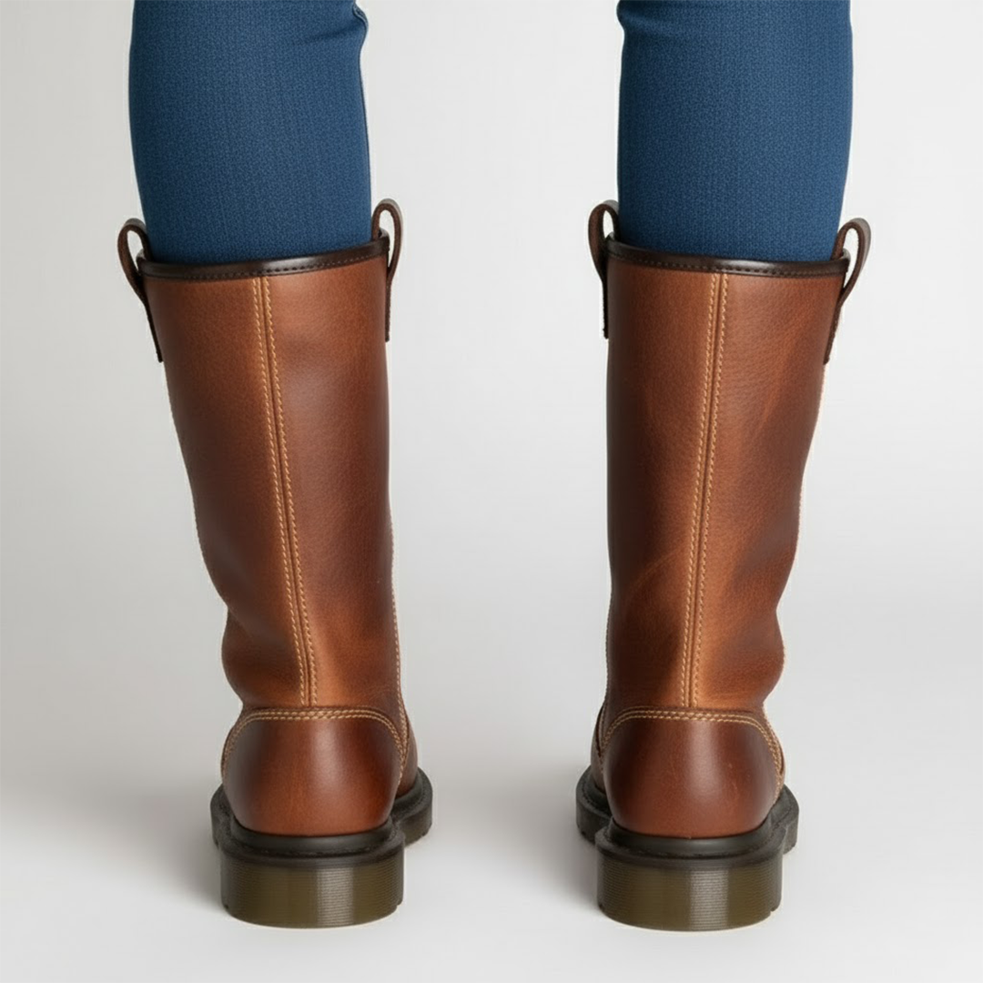 Bequeme Damen Winterstiefel im Arbeitsstil, gefüttert für maximalen Komfort. Perfekt für kalte Tage.