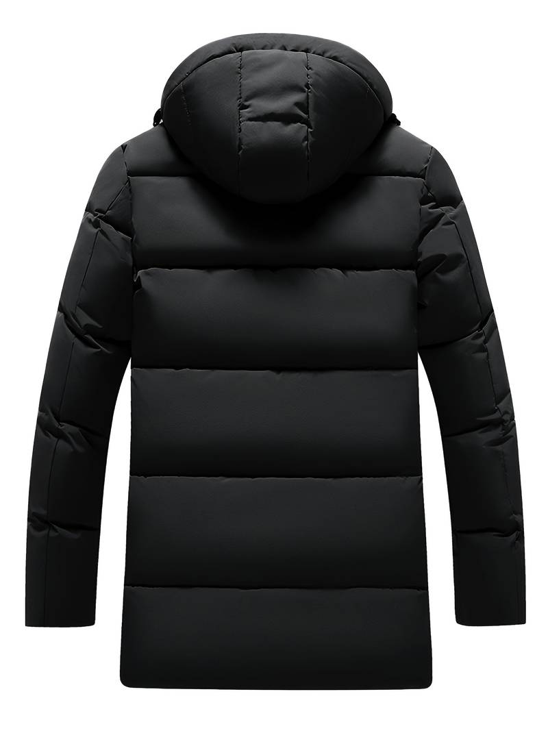 Lässige Herren-Winterjacke, gesteppt, mit Kapuze und innovativem Graphenfutter.