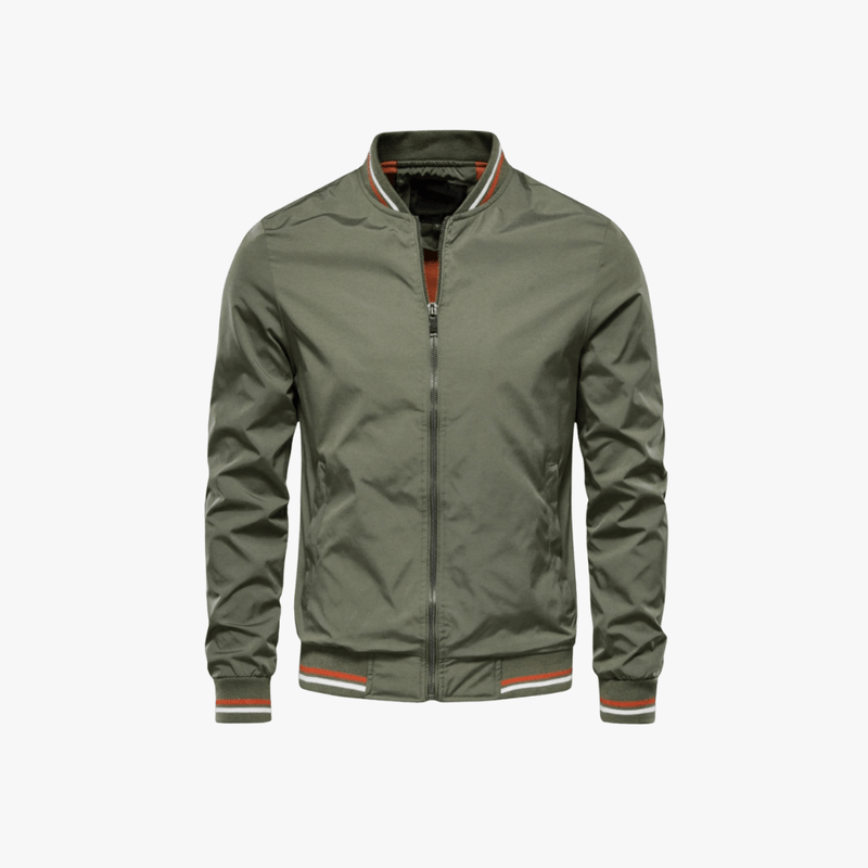Lässige grüne Herren Winterjacke Tim, eine warme Bomberjacke für den modernen Mann.
