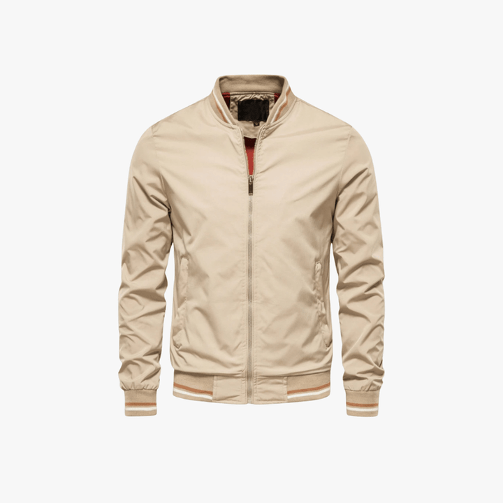 Stilvolle Herren Bomberjacke Tim in Khaki, warm für Outdoor-Aktivitäten und Freizeit.