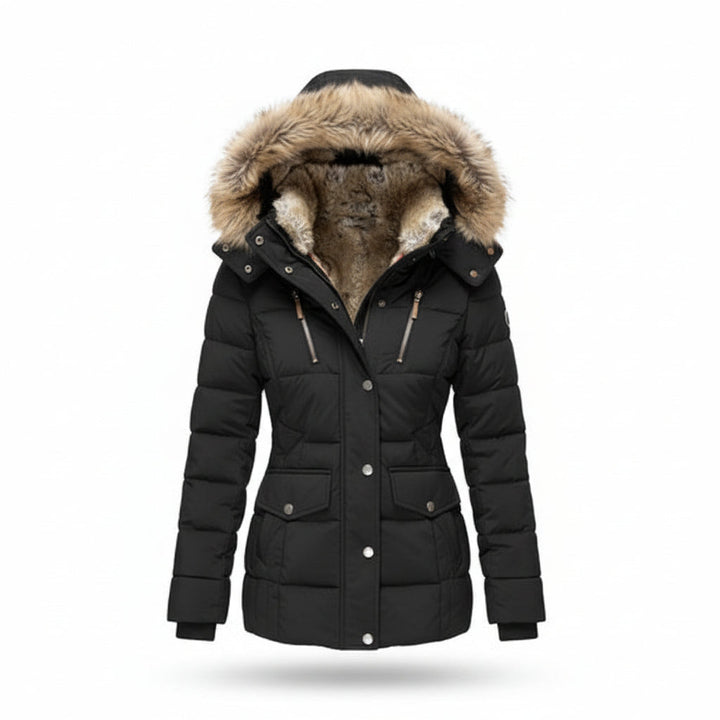 Warme Herren Winterjacke mit Kapuze, 4 Taschen. Robust, winddicht und ideal für Outdoor & Alltag.