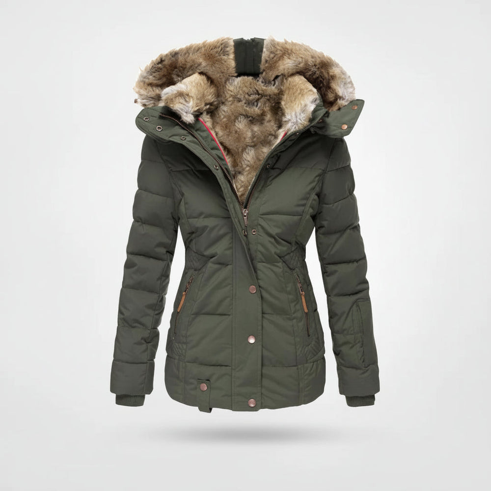 Robuste, winddichte Herren Winterjacke für Outdoor & Freizeit. Warmer Wintermantel mit Kapuze & 4 Taschen.