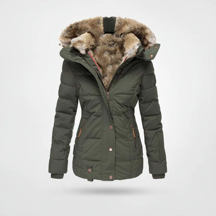 Robuste, winddichte Herren Winterjacke für Outdoor & Freizeit. Warmer Wintermantel mit Kapuze & 4 Taschen.