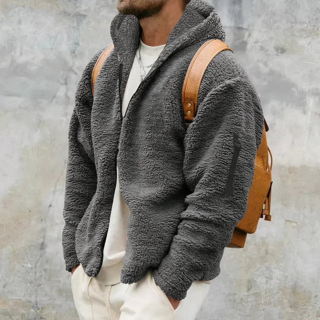 Modische Herren Winterjacke mit robustem Reißverschluss und funktionellen Taschen, perfekt für kalte Tage.