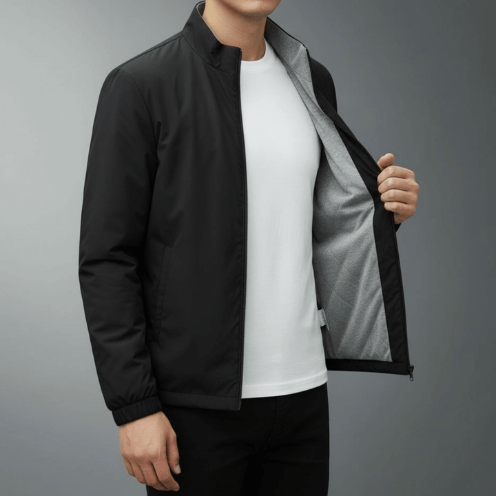 Gemütliche Herrenjacke für Winter. Thermojacke mit Reißverschluss, perfekt für Wärme & Komfort in der Freizeit.