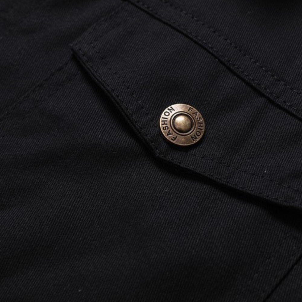 Herren Winterjacke in Navy Blau, warm, mit Kapuze und vielen Taschen, perfekt für den Winter.