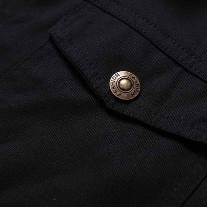 Herren Winterjacke in Navy Blau, warm, mit Kapuze und vielen Taschen, perfekt für den Winter.