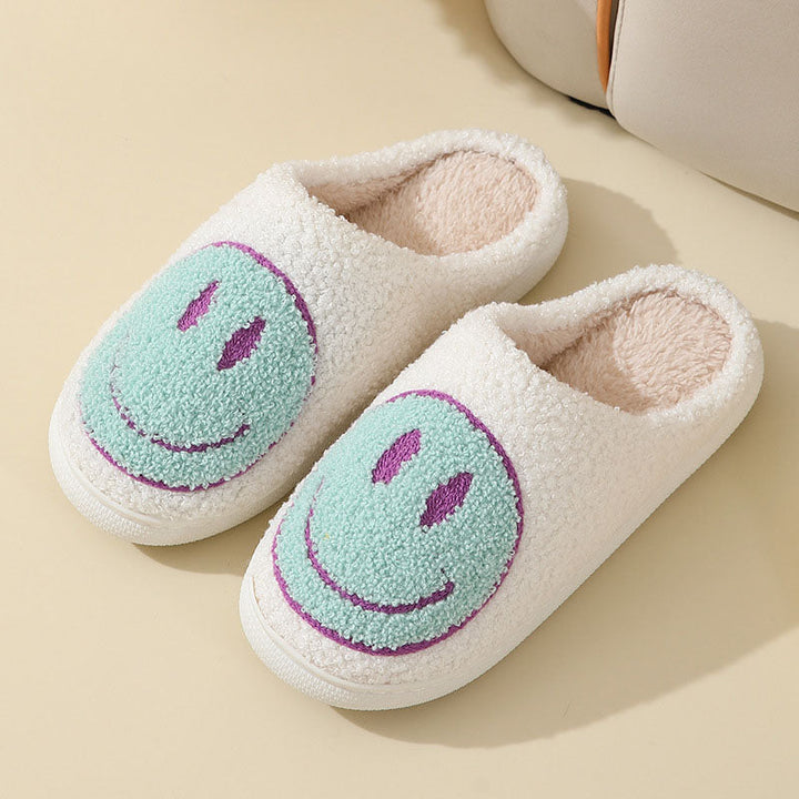Kuschelige, weiche Unisex-Pantoffel mit Lächeln-Design; warm & bequem für Damen und Herren.