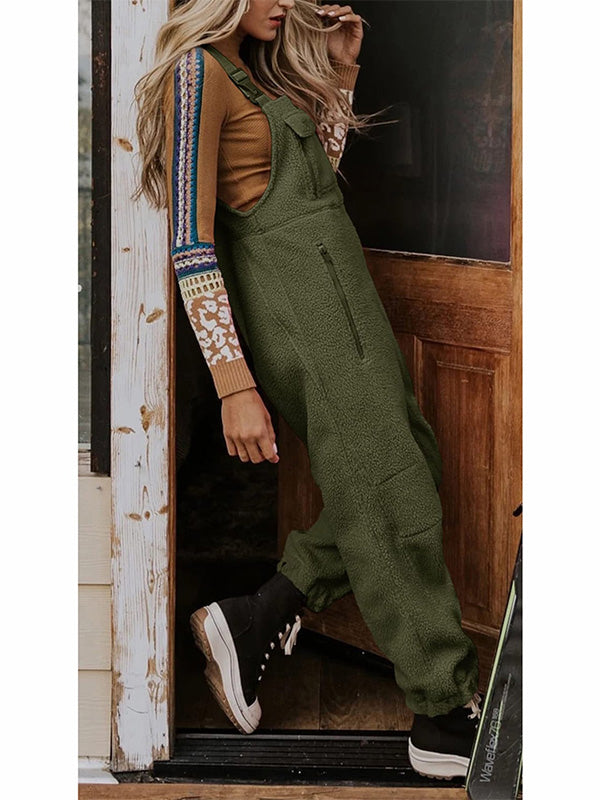 Bequemer Damen Winteroverall aus weichem Thermo-Fleece; ideal für kalte Tage & gemütliche Stunden zu Hause.