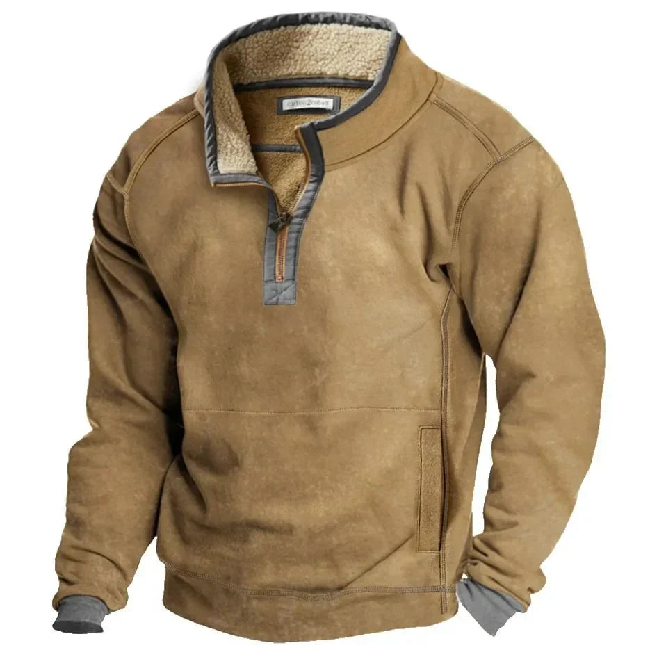 Warmes Herren Langarmhemd für kühle Tage, bequem und vielseitig. Ideal für Herbst und Winter.
