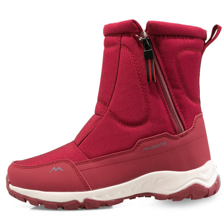 Wasserdichte, rutschfeste Damen-Winterstiefel, warm gefüttert mit praktischem Reißverschluss.