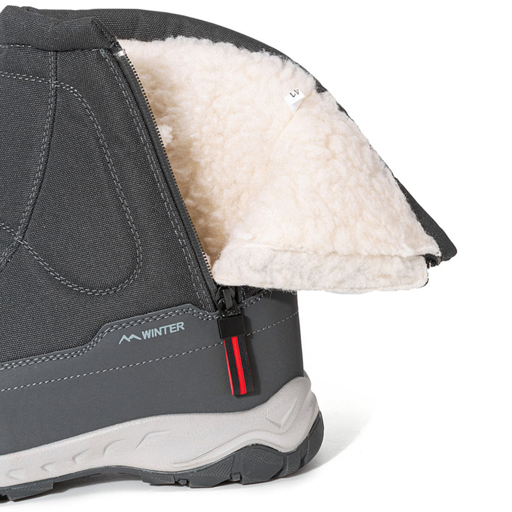 Stabile Damen-Winterstiefel mit Reißverschluss, wasserdicht, rutschfest und wunderbar warm gefüttert.