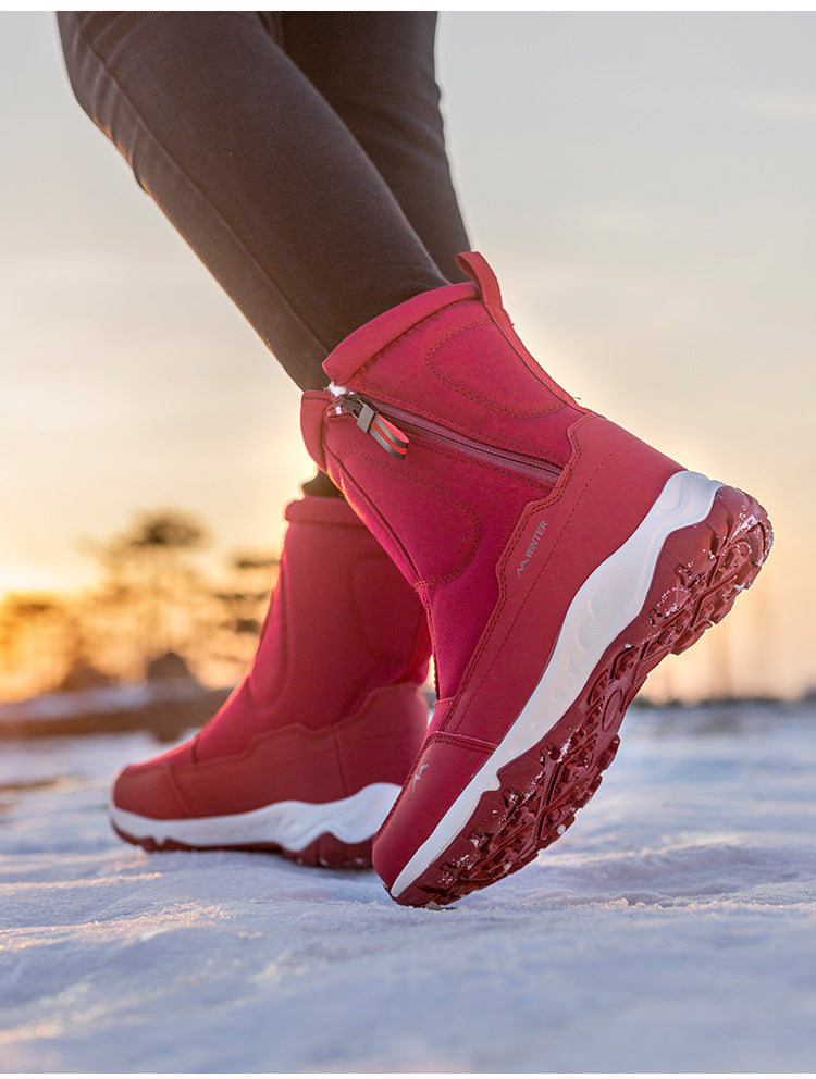 Praktische Damen-Winterstiefel, wasserdicht, rutschfest, warm gefüttert, mit seitlichem Reißverschluss.