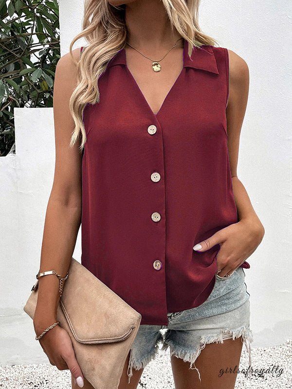 Schwarzes ärmelloses Damen Top für Freizeitkleidung von vorne