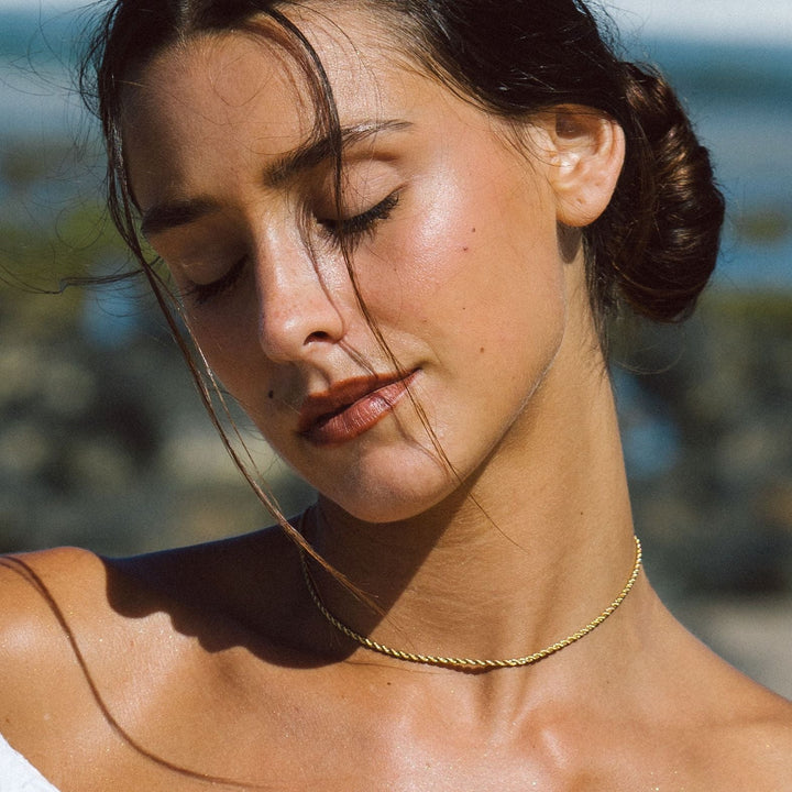Hypoallergene Gold Kordelkette, Detailansicht des Kettendesigns