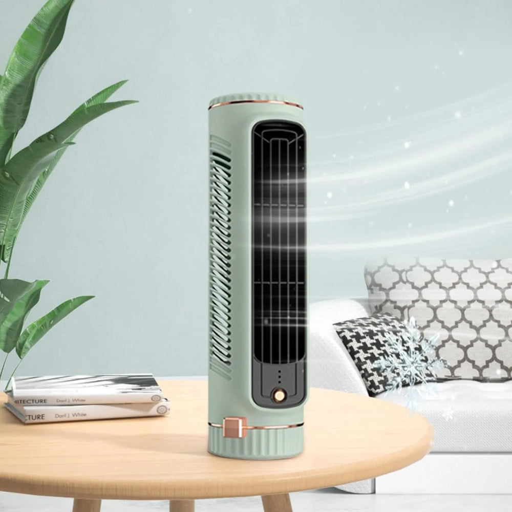 Tragbarer Turmventilator, rotorlos, perfekt für Büro, Schreibtisch oder Schlafzimmerkühlung.