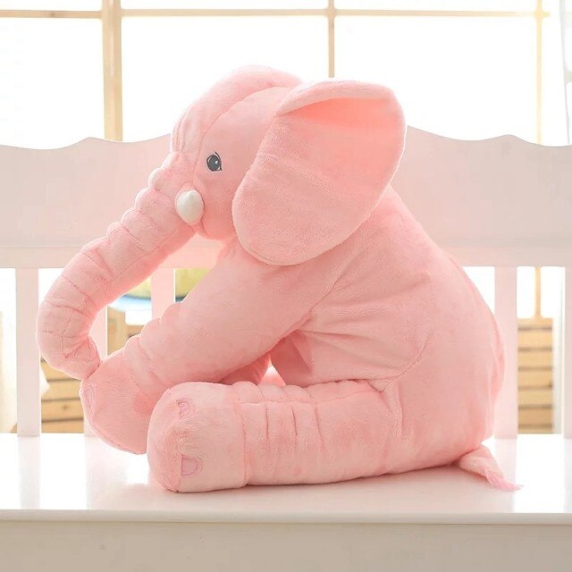 Weiches Kuschelkissen Elefant für Kinder, detailreiches Design, in Blau, Gelb, Grau, Lila, Rosa erhältlich, 40cm/60cm.