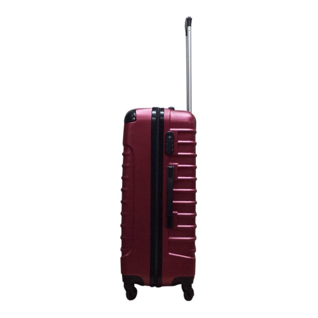 Hartschalen-Reisekoffer Set: Stylisches, leichtes 2er-Set in Weinrot, ideal für Urlaub und Wochenendtrip; als Handgepäck nutzbar.