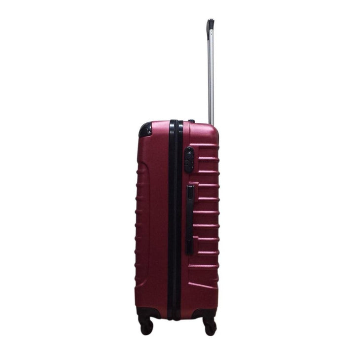 Hartschalen-Reisekoffer Set: Stylisches, leichtes 2er-Set in Weinrot, ideal für Urlaub und Wochenendtrip; als Handgepäck nutzbar.