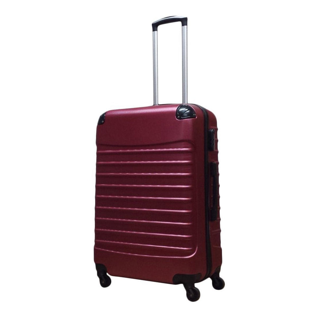 Komfortables Hartschalen-Kofferset: Leichtes 2er-Set in Weinrot, ideal für alle Reisen; inkl. Handgepäck und großer Koffer.