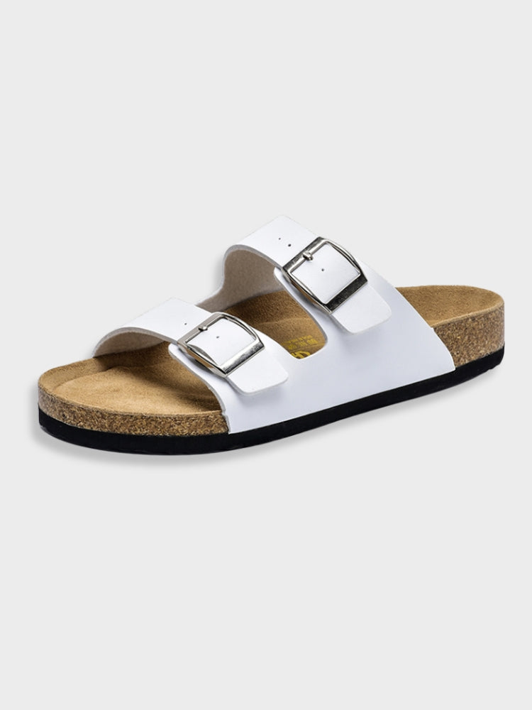 "Weiße Arizona Sandalen, zeitloses Design, vielseitig, moderner Stil, täglicher Komfort, elegante Herrenschuhe"