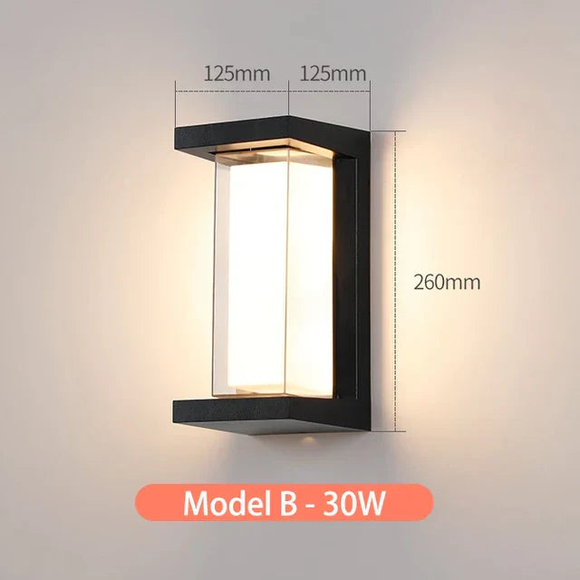 Sicherheitsbeleuchtung: Wetterfeste LED-Wandleuchte mit intelligentem Bewegungssensor.