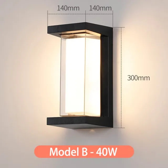 Energieeffiziente LED-Außenlampe, wetterfest, mit Bewegungssensor für Haus & Garten.