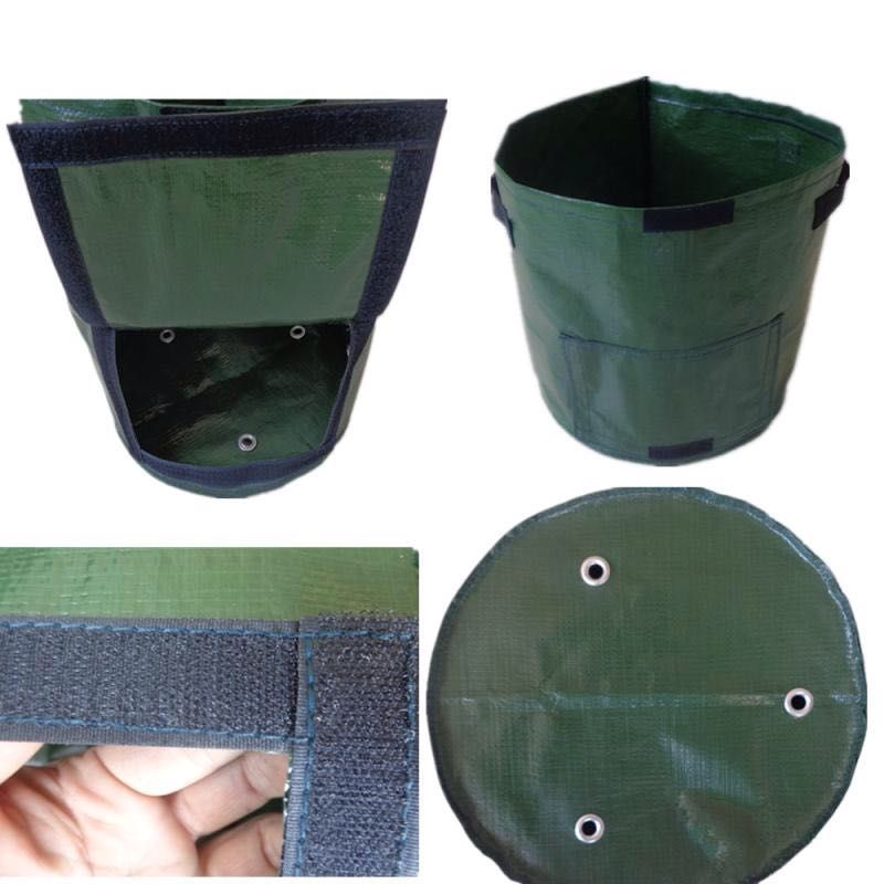 Wiederverwendbarer Pflanzsack für Kartoffeln mit Sichtfenster, ideal für Balkone, grün und atmungsaktiv für optimale Belüftun