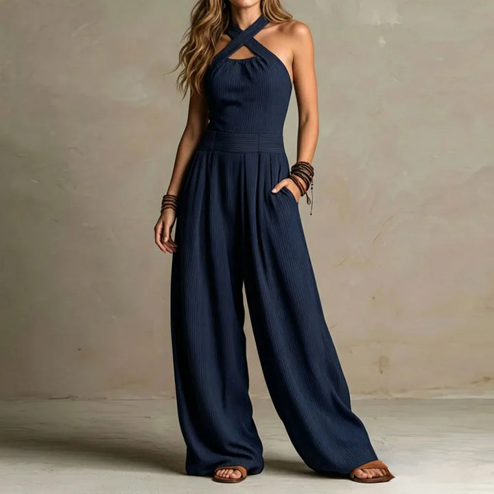 Damen Jumpsuit in Anthrazit für einen schicken Abendlook