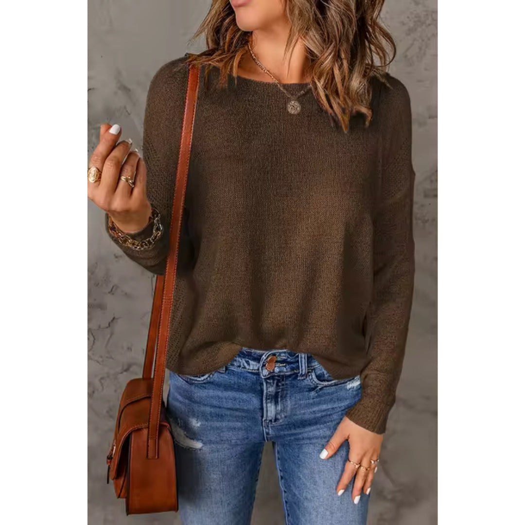 Stilvoller Damen Strickpullover, zeitloses Design, bietet Komfort und Eleganz für Damenbekleidung.