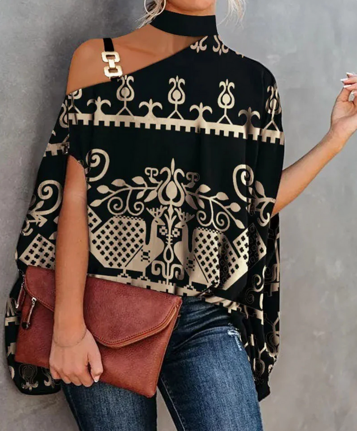 Elegante Off-Shoulder Bluse mit Fledermausärmeln